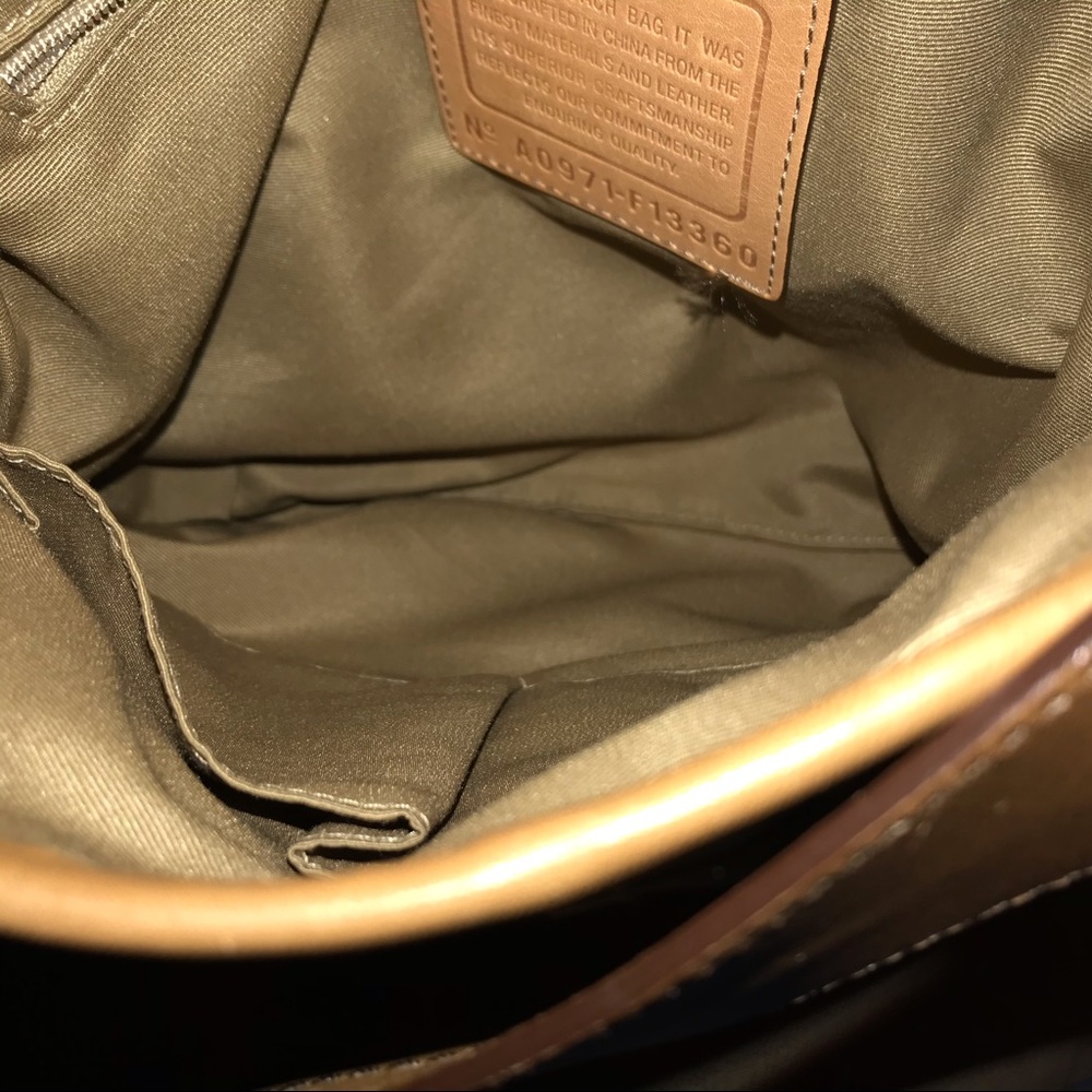 Coach Tan Leather Flap Duffle Crossbody - Picture 7 of 7
